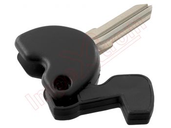 Producto genérico - Llave fija color negro con hueco para transponder para motocicletas Piaggio, con espadín guía derecha